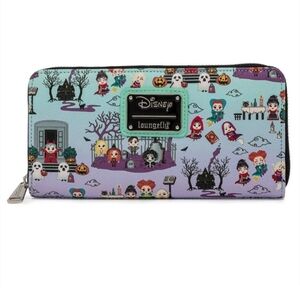 Disney Loungefly Spooky Character Wallet - Blue and Purple